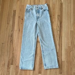 levi’s ribcage light wash jeans